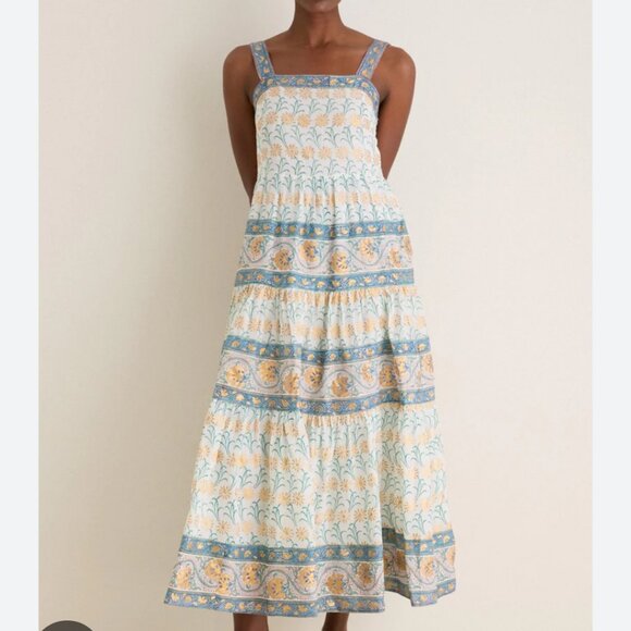 OliphantGeneva Green Wide Strappy Maxi Dress
